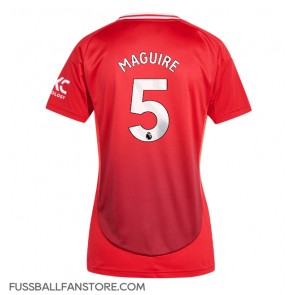 Manchester United Harry Maguire #5 Replik Heimtrikot Damen 2024-25 Kurzarm